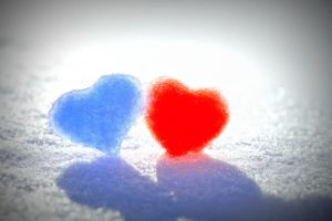 mood, Heart, Bokeh, Love, Winter, Snow