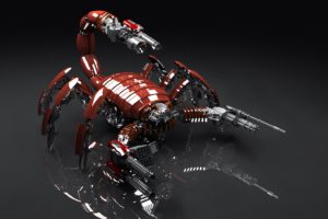 3d, View, Mechanical, Scorpion