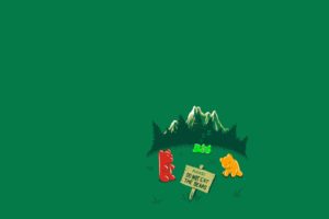 minimalistic, Funny, Gummy, Bears