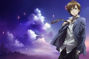 brunettes, Clouds, Tie, Ski, Anime, Anime, Boys, Zetsuen, No, Tempest, Takigawa, Yoshino