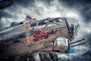 plane, Metal, Drawing, Girl, Clouds, Sky, Flag, Usa, Military