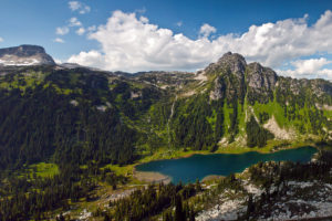 mountain, Lake, Trees, Sky, Landscape