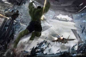 hulk,  comic, Character , Concept, Art, The, Avengers, The, Avengers,  movie , Jet, Plane