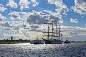 clouds, Seas, Ships