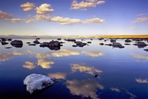 clouds, Landscapes, Nature, Rocks, California, Lakes, Reflections, Mono, Lake