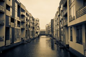 houses, Balcony, Denmark, Canal, Copenhagen