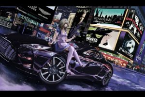 alice, In, Wonderland, Alice,  wonderland , Car, Cigarette, City, Dress, Gun, Headband, Smoking, Terabyte,  rook777 , Thighhighs, Weapon