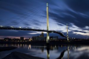 bridge, Rivers, Nature, Water, Architecture, Rock, Iron, Landscapes, City, Wallpaper