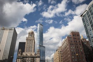 architecture, Bridges, Chicago, Cities, City, Francisco, Night, Skyline, Usa, Illinois, Trump, Tower, Mid ouest, Comta