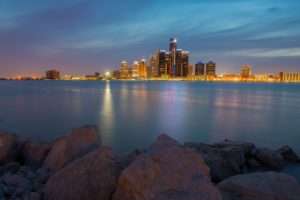 architecture, Art, Bridges, Buildings, Cities, City, Docks, Downtown, Jet, City, Monorail, Night, Offices, Port, Detroit, Storehouses, Stores, Towers, Usa, Michigan, Graphitis, Oakland, Macomb, Grosse pointe par