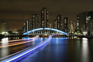 japan, Japon, Architecture, Bridges, Freeway, Building, Cities, Monuments, Night, Panorama, Panoramic, Rivers, Tower, Towers, Tokyo, Ray, Light