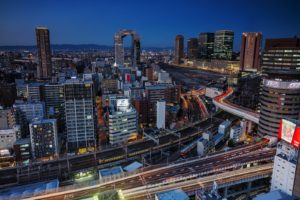 architecture, Asia, Asian, Asians, Buildings, City, Citylife, Cityscapes, Japan, Skyline, Skylines, Skyscrapers, Night, Light, Osaka