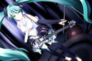 hatsune, Miku, Vocaloid, Anime, Girl, Music, Megurine, Luka, Video, Game, Beauty, Beautiful, Lovely, Sweet, Cute, Humanoid, Green, Hair, Tail, Long, Character