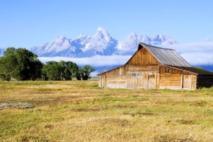 moulton, Barn, Grand, Teton, National, Park, Countryside, Farms, House, Mountains, Fog, Trees, Landscape, Nature, Fields