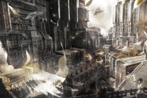 anime, Original, City, Cities, Art, Artwork, Fantasy, Detail