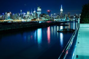 brooklyn, Bridge, Night, City, Cities, Urban, New, York, Usa, America, Travelling, Lights, River, Hudson, Towers, Nyc, Landscape