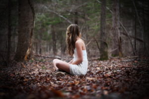 girl, Girls, Mood, Bokeh, Brunette, Brunettes, Leaves, Woods, Forest