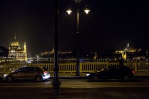 budapest, Houses, Bridges, Hungary, Night, Street, Lights, Cities