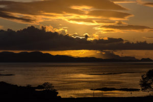 clouds, Ocean, Landscape, Sunset