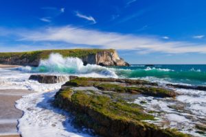 sea, Waves, Rocks, Sky, Landscape