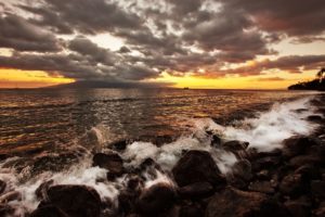 sunset, Ocean, Clouds, Landscapes, Nature, Coast, Beach