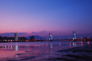 night, Taiwan, River, Bridge, City, China, Taipei, Reflection, Lights