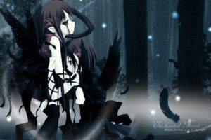 angels, Women, Wood, Forests, Demons, Yuri, Devil, Anime, Manga, Anime, Girls, Evil, Lost