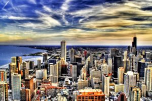 sunset, Ocean, Cityscapes, Skylines, Chicago, Buildings, Skyscrapers, Hdr, Photography, Beaches