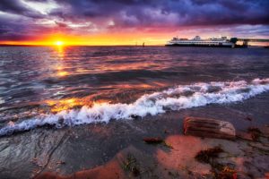 beautiful, Beach, Sunset, Edmonds, Washington, Sunset