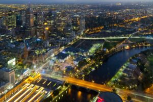 australia, Skyscrapers, Houses, Bridges, Melbourne, From, Above, Megapolis, Night, Street, Cities