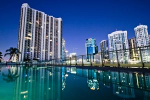 beach, Bridge, Cities, Florida, Marina, Miami, Monuments, Night, Panorama, Panoramic, States, Tower, United, Urban, Usa, Lifeguardtower, Night