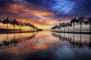 beach, Bridge, Cities, Florida, Marina, Miami, Monuments, Night, Panorama, Panoramic, States, Tower, United, Urban, Usa, Lifeguardtower, Night