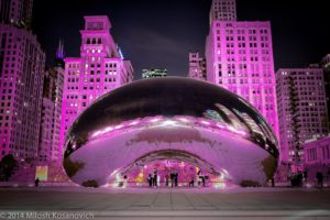 architecture, Bridges, Chicago, Cities, City, Francisco, Night, Skyline, Usa, Illinois, Trump, Tower, Mid ouest, Comta