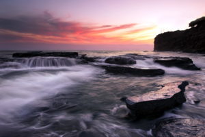 sea, Aeyaey, Cliffs, Sunset, Landscape, Ocean, Waves, Beaches, Shore, Coast, Sky, Clouds