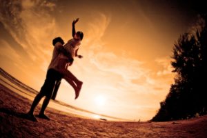 women, Beach, Happy, Men, Couple