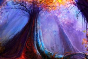 artwork, Fantasy, Magical, Art, Forest, Tree, Landscape, Nature, Autumn