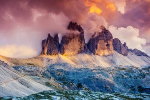 glow, Fog, Austria, Dolomites, Three, Peaks, South, Tyrol, Tre, Cime, Di, Lavaredo