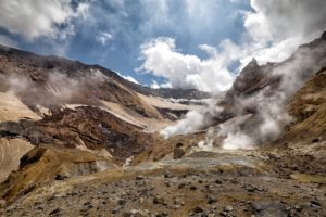 russia, Mountains, Clouds, Volcano, Kamchatka, Nature