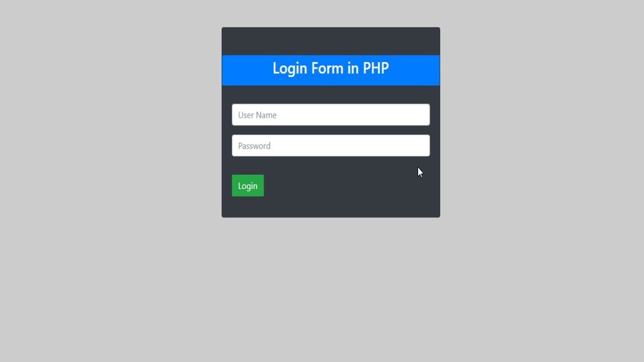 How To Create A Login Page In PHP Using Sessions