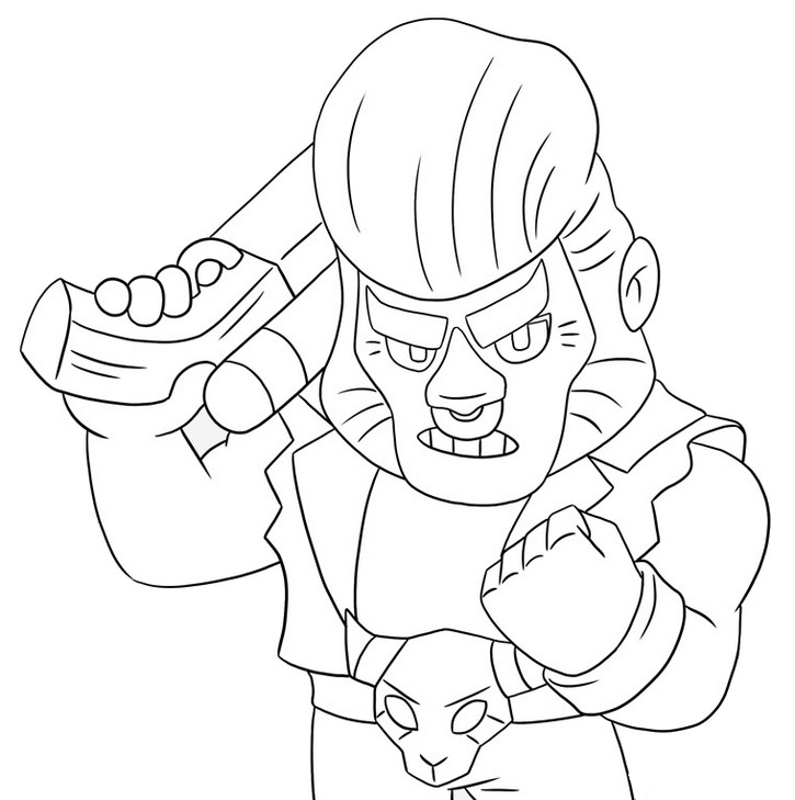 Coloring page Brawl Stars : Bull 18