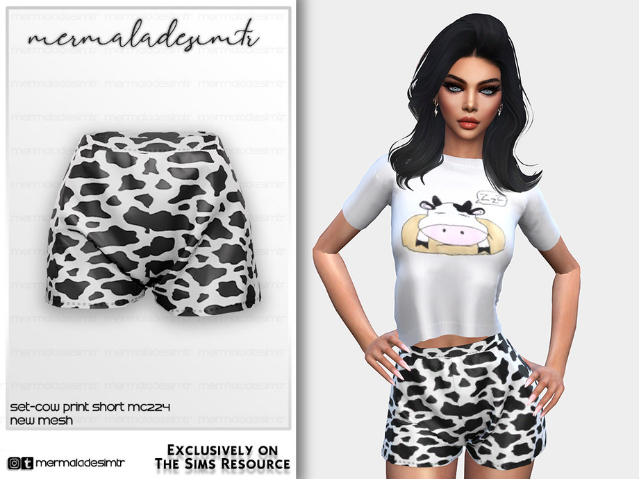 Sims 4 CC Cow Outfit