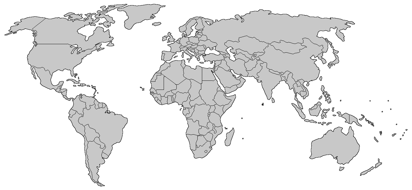 Blank Political Map Of World A4 Size