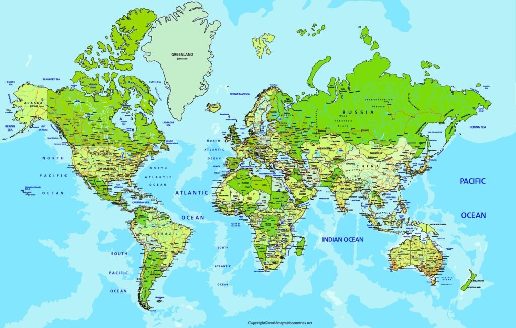 Printable World Map To Label