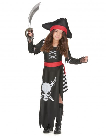 Costume pirata con gonna lunga per bambina 1