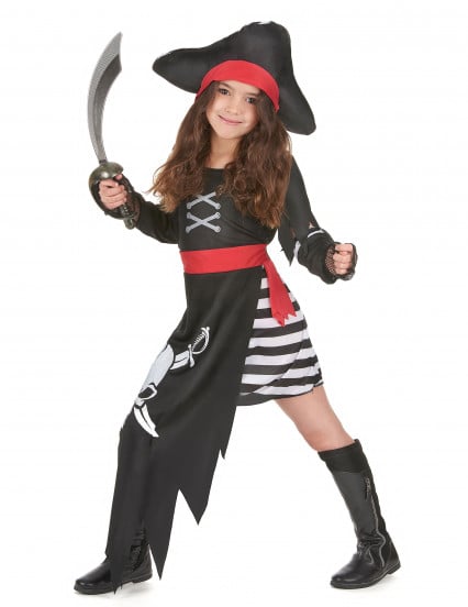 Costume pirata con gonna lunga per bambina 2