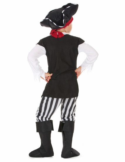 Costume pirata bianco e nero per bambino 3