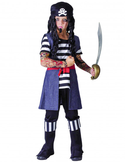 Costume pirata tatuato bambino 1