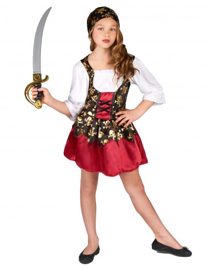 Costume da pirata con bandana per bambina 1