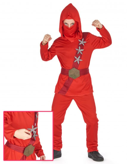 Costume ninja rosso bambino 1