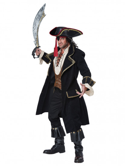 Costume da capitano pirata deluxe uomo 1